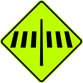 (W16-2/PW-30) Crosswalk ahead