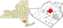Location of Hamptonburgh in Orange County and the state of New York