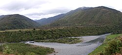 The Ōtaki river before it joins at Ōtaki Forks with the Waiotauru and Waitatapia rivers