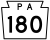 Pennsylvania Route 180 marker