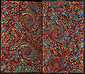 Marbled endpaper from a book bound in France around 1880