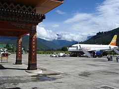 L'aéroport de Paro en 2006.