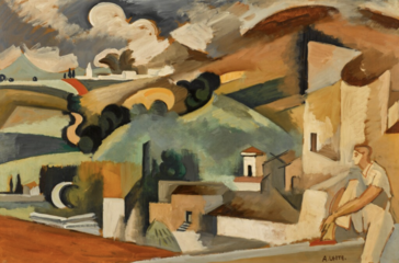 Paysage de Mirmande or Le Guetteur, 1939, oil on canvas, 77.5 x 104.5 cm, private collection