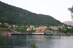 View of Lavik village