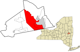 Location in Schenectady County and the state of New York.