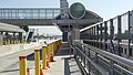 Southbound platform with bollards installed. They were installed early September 2012.