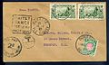 A 1937 letter from Tahiti to New Zealand bearing stamps of French Oceania and a New Zealand postage due stamp