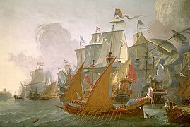 Lieve Pietersz Verschuier, Dutch ships bomb Tripoli in a punitive expedition against the Barbary pirates, c. 1670