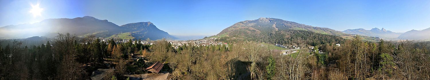 360° Panorama vom Tierparkturm Goldau