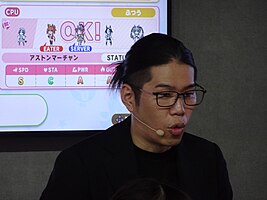 東京ゲームショウ2024「OooDa&伊織もえ ～ゲームの学校～ステージ」でのOooDa(2024年9月29日撮影)