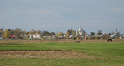 Panorama of the central part of the village