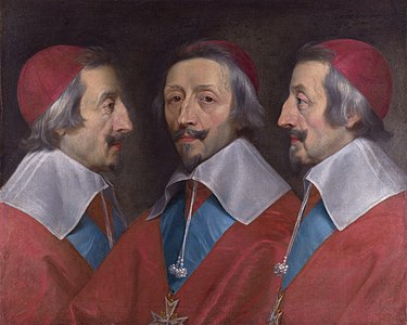 Triple Portrait of Cardinal de Richelieu, by Philippe de Champaigne