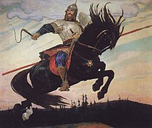 Илья Муромец (Caballero galopando o Ilyá Múromets, 1914)