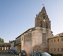 Église Saint-Théodard, la façade et le clocher-mur.