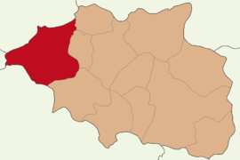 Map showing Çerkeş District in Çankırı Province