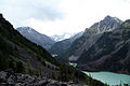 Vista del macizo de Altái desde el lago Kucerla.