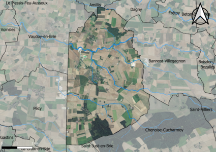 Carte orhophotogrammétrique de la commune.