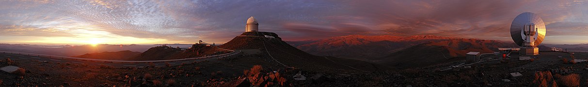 A 360 degree panorama of a unique cloudscape over La Silla