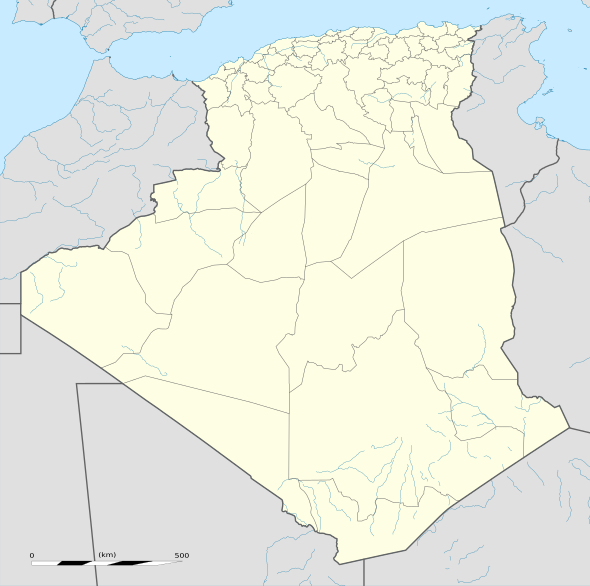 Carte des aéroports de l'Algérie