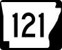 Highway 121 marker