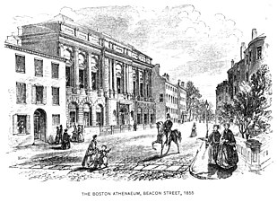 Boston Athenaeum, Beacon Street, 1855