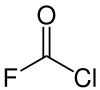 Strukturformel von Carbonylchloridfluorid