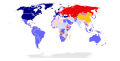 Image 19The world map of military alliances in 1980:    NATO & Western allies,     Warsaw Pact & other Soviet allies,   Non-aligned countries,   China and Albania (communist countries, but not aligned with USSR), ××× Armed resistance (from Portal:1980s/General images)
