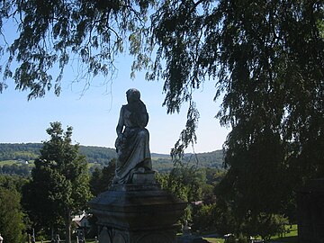 Hill-top view looking South toward Tompkins Street