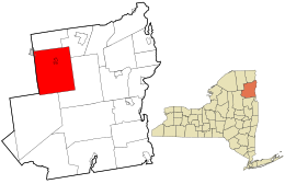 Location in Essex County and the state of New York