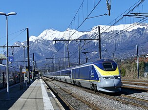 TGV TMST Eurostar 2 en gare d'Albertville.