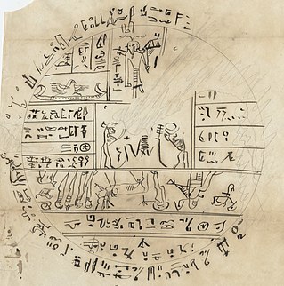 A drawing from the Kirtland Egyptian Papers of the original hypocephalus