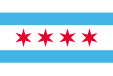 Flag of the City of Chicago, Illinois, USA