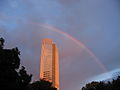 A rainbow not too far away in Frankfurt is always a good omen.