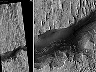 Gale's "Grand Canyon", as seen by HiRISE - scale bar is 500 meters long