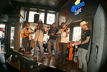 Gangstagrass on stage in March 2012