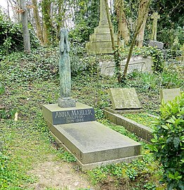 The grave of Anna Mahler