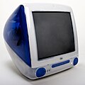 A translucent indigo iMac G3