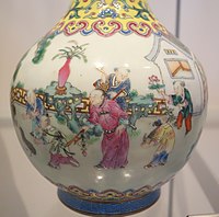 Vase with children, Jiaqing period, 1796–1820, glazed porcelain, enamels