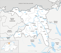 Canton Argovia – Mappa