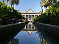 Image 49Reflection of the Bagh-e Narenjestan (orange garden) and the Khaneh Ghavam (Ghavam house) at Shiraz, Iran (Persian garden) (from List of garden types)