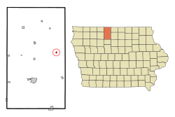 Location of Titonka, Iowa