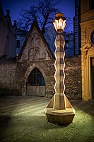 Cubist lantern near Adam Pharmacy, Prague, 1911-1913