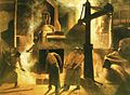 Image 28Painting of steel production in Ougrée by the celebrated 19th century artist Constantin Meunier (from History of Belgium)