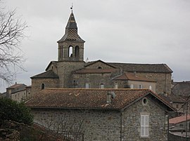 The church in Laurac-en-Vivarais