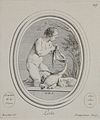 Leda; engraved print by Madame de Pompadour of a drawing by Boucher, after an engraved gemstone by Guay c. 1755.