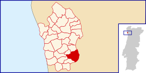 Localização no município de Vila do Conde