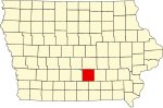 State map highlighting Marion County