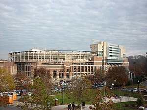 Blick auf das Stadion