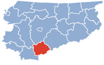 Localização do Condado de Nidzica na Vármia-Masúria.