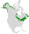 Aire de répartition de l'Éperlan arc-en-ciel